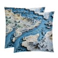 thumbnail image 1 of Map section Velvet Throw Covers Pillows with Unique Patterns - Set of 2 Decorative Pillow Inserts in 16x16, 18x18, 20x20 Inches for Home Decor and More, 1 of 6