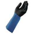 thumbnail image 1 of Mapa Professional 457-337429 Chemical Resistant Glove Neoprene Pinked 9 Black, Blue, 1 of 1