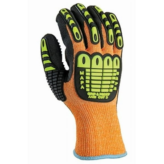 Mapa Professional 457-530011 ExoNit Plus 530 Cut-Resistant Gloves, Yellow & Orange - Size 11