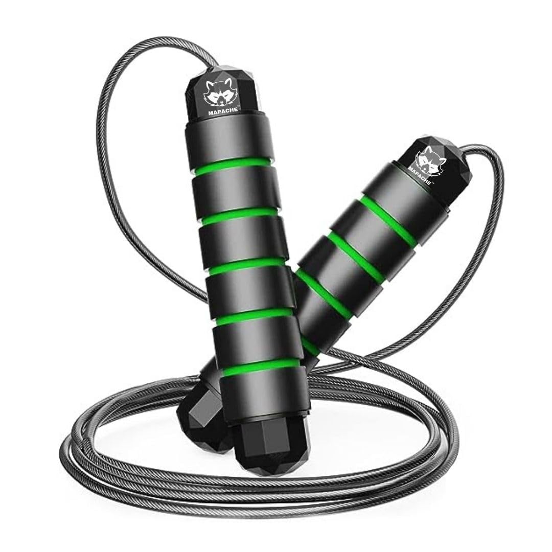 Titan Armour Premium Adjustable Skipping Rope - 2 Steel Cables, Self-Locking Handles, Travel Case For Fitness & Boxing