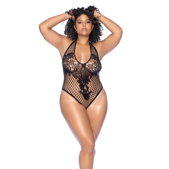 Women's Floral Fishnet Bodysuit Lingerie Mapale 1115