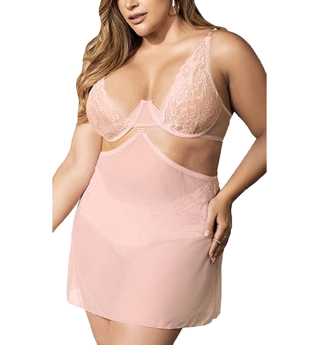 Mapale 7547X Pearl Babydoll Plus Color Wet Look Black