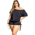 thumbnail image 1 of Mapale 5736X Plus Size Loose Fit Romper With Drawstring, 1 of 6