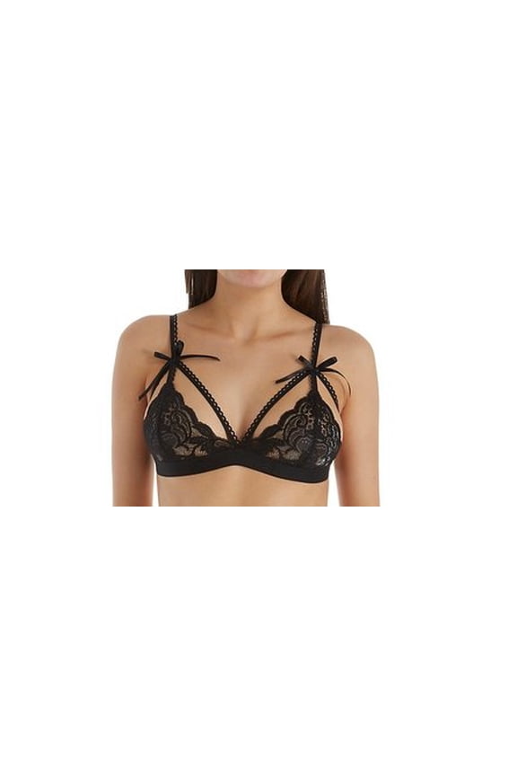 BLACK Cage Lace Wireless Bra , US 2XL NWOT