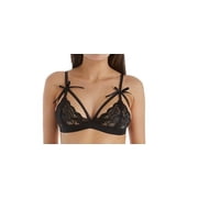 Mapale BLACK Cage Lace Wireless Bra , US 2XL NWOT