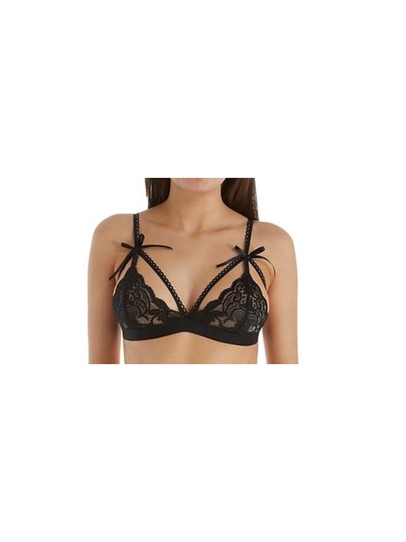 BLACK Cage Lace Wireless Bra , US 2XL NWOT