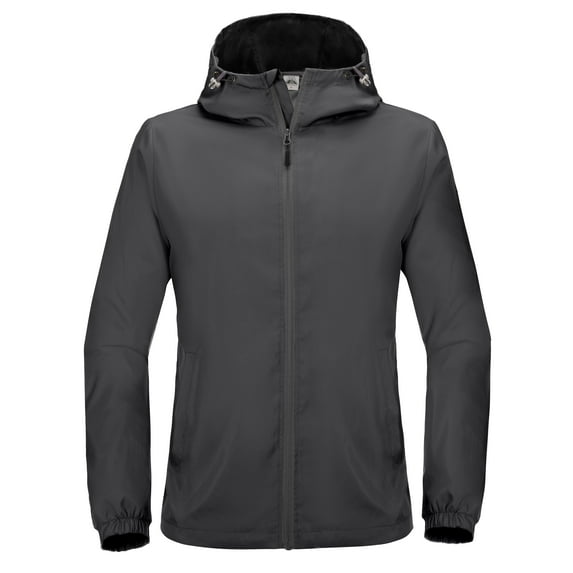 Mapamyumco Men's Golf Jacket Windbreakers Slim Fit UPF50+ for Trekking, Lightweight Spring Jackets Pewter XL