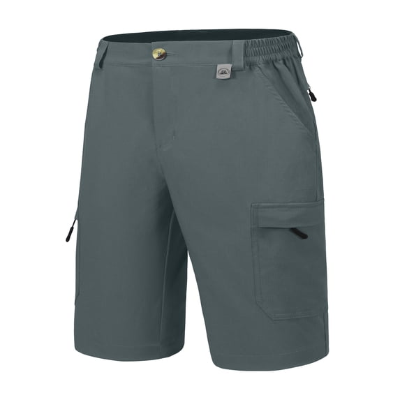 Mapamyumco Men's Hiking Cargo Shorts Quick Dry Outdoor Stretch Lightweight Shorts with Multi Pocket for Fishing Travel Casual UPF 50 Iron Gate XL