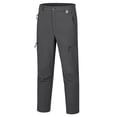 thumbnail image 1 of Little Donkey Andy Men's Hiking Snow Pants, Fleece Lined Ski Pants Insulated Softshell Pants Windproof& Water Resistant Gray M, 1 of 7