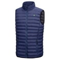 thumbnail image 1 of Mapamyumco Men's Lightweight Puffer Vest Outdoor Warm Sleeveless Jackets Recycled Insulation Navy S, 1 of 7
