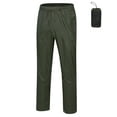 thumbnail image 1 of Mapamyumco Men's Rain Pants Packable Waterproof Hiking Pants Windproof Breathable Outdoor Rain Over Pants Rifle Green S, 1 of 7