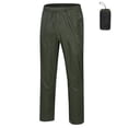 thumbnail image 1 of Mapamyumco Men's Rain Pants Packable Waterproof Hiking Pants Windproof Breathable Outdoor Rain Over Pants Rifle Green XXL, 1 of 7