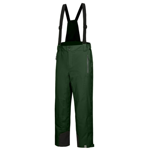 Mapamyumco Men's Snow Insulated Ski Bib Pants, Waterproof Windproof Snowboard Hiking Pants with Detachable Suspenders Mountain View 2XL