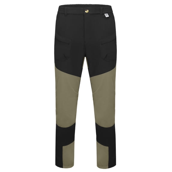 Mapamyumco Men's Hiking Quick Dry Lightweight Stretchy Cargo Work Pants for Outdoor Climbing Jogger Dark Khaki S
