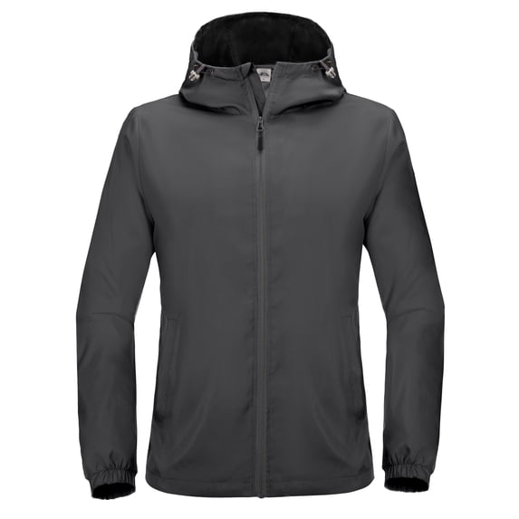 Mapamyumco Men's Windbreaker Lightweight, Windproof Hooded Golf Jacket, Stretch Water-Resistant Size M
