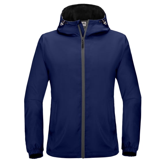 Mapamyumco Men's Windbreaker Lightweight, Windproof Hooded Golf Jacket, Stretch Water-Resistant Size XXL