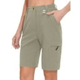 thumbnail image 1 of Mapamyumco Women's 10 Inch Inseam Hiking Cargo Shorts Quick Dry Lightweight Golf Shorts Bermuda for Summer Travel Size L, 1 of 7