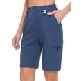 thumbnail image 1 of Mapamyumco Women's 10 Inch Inseam Hiking Cargo Shorts Quick Dry Lightweight Golf Shorts Bermuda for Summer Travel Size XL, 1 of 7