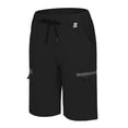 thumbnail image 1 of Mapamyumco Women's Hiking Cargo Shorts Ultra Stretch Quick Dry Lightweight for Camping Travel Golf with Zipper Pockets Black XS, 1 of 6