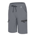 thumbnail image 1 of Mapamyumco Women's Hiking Cargo Shorts Ultra Stretch Quick Dry Lightweight for Camping Travel Golf with Zipper Pockets Gray M, 1 of 6