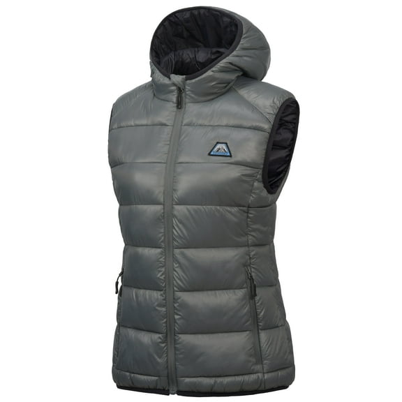 Mapamyumco Women’s Lightweight Puffer Vest with Hood, Water-Resistant Sleeveless Jacket for Hiking Ski Castlerock S