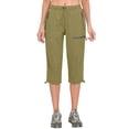 thumbnail image 1 of Mapamyumco Women's Quick Dry 3/4 Pants Capri Shorts Lightweight Hiking Travel Casual Size S, 1 of 5
