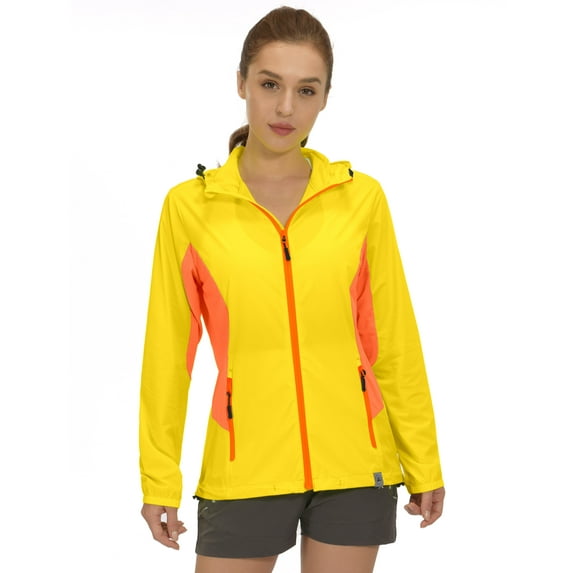 Mapamyumco Women's Sun Protection Lightweight Jacket for Golf Running Cycling,Breathable Hooded Hiking Clothing Size XXL