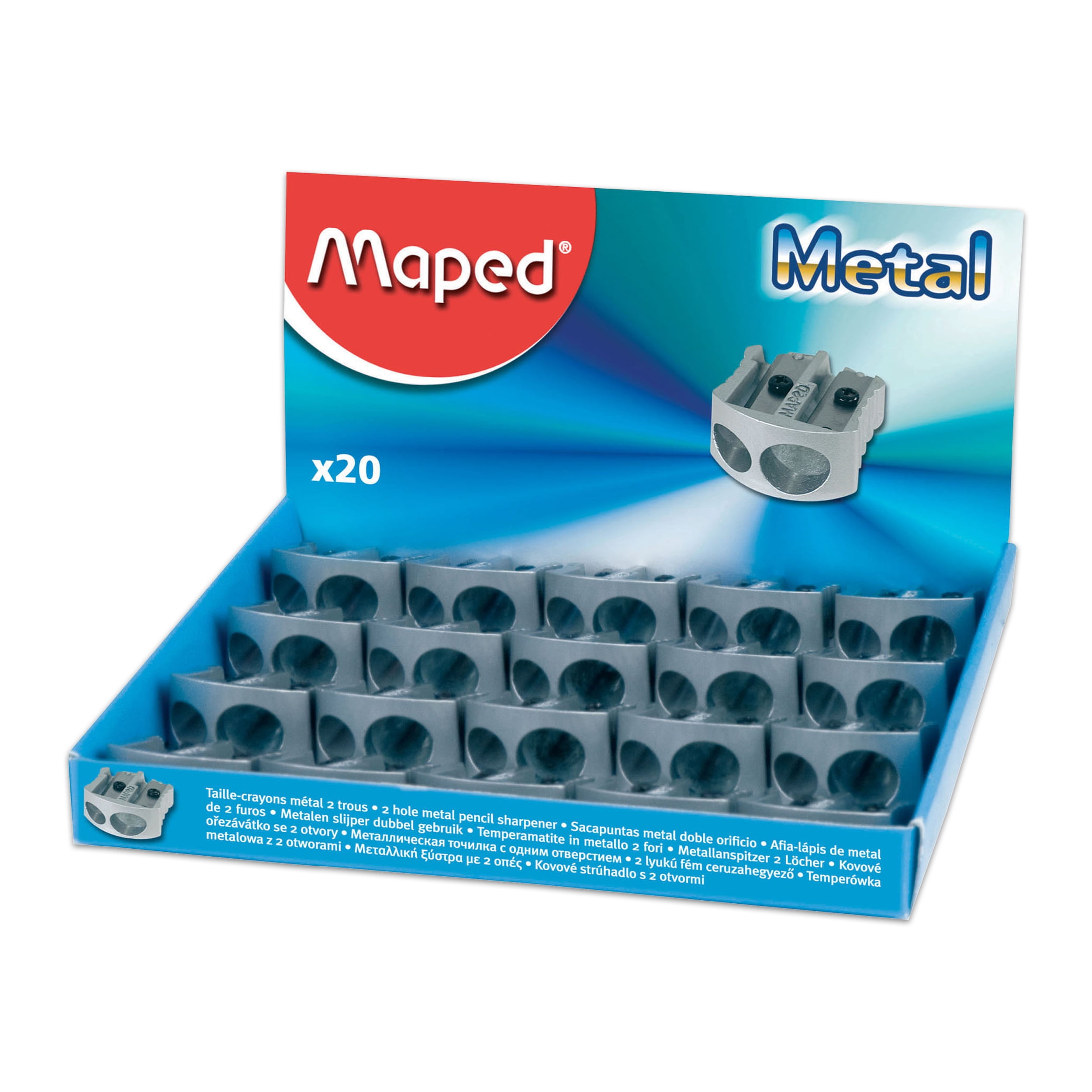 Maped Shaker Pencil Sharpener, 2-Hole - MAP634755, Maped Helix Usa