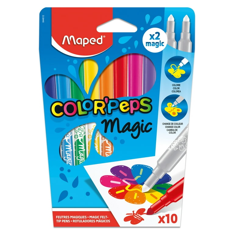 Lot de 10 feutres Color'Peps Magic - MAPED - Drawin'Kids