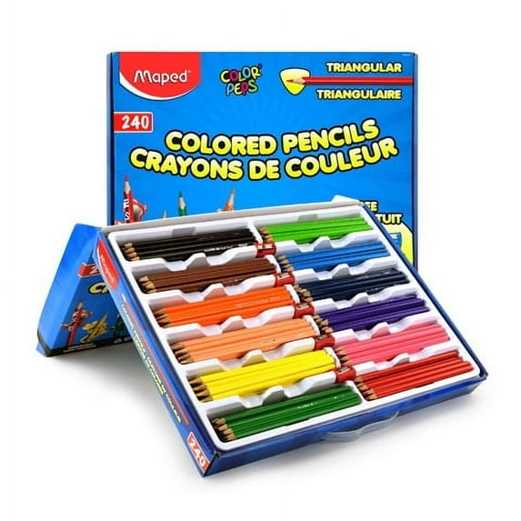 Maped Color'Peps Triangular Colored Pencils School Pack of 240 (MAP832070ZV)