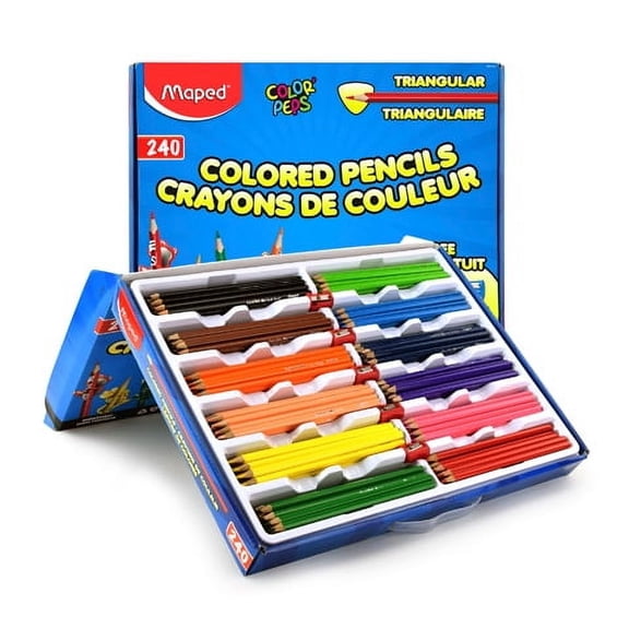 Maped Color'Peps Triangular Colored Pencils School Pack of 240 (MAP832070ZV)
