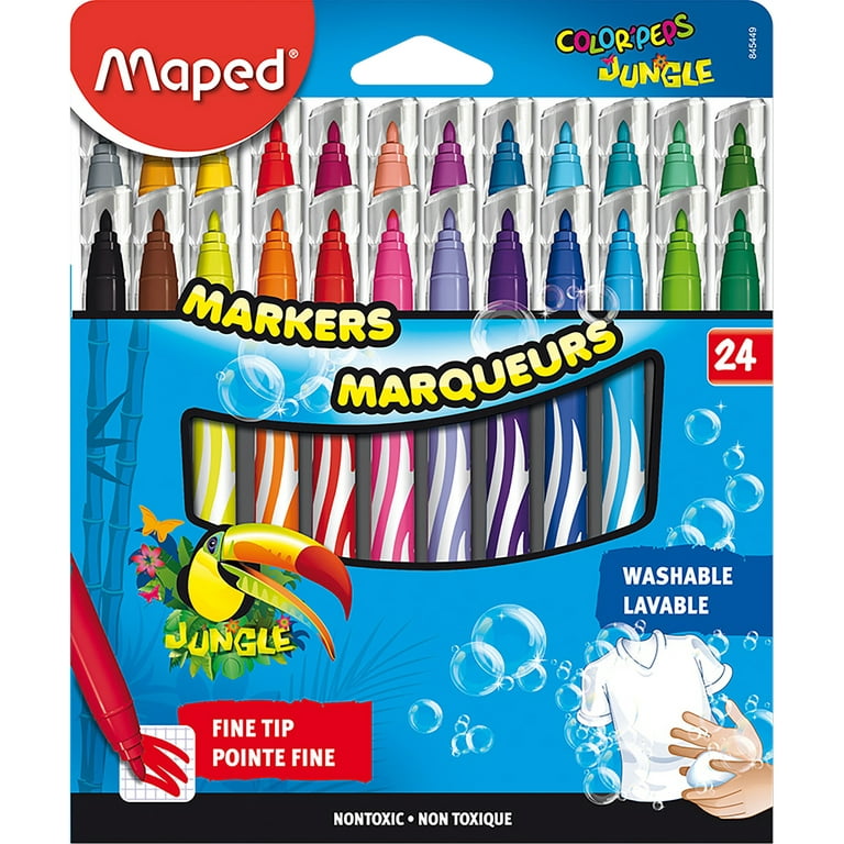 Maped Felt Tip Markers & Coloured Pencils Combo Pack (27pk