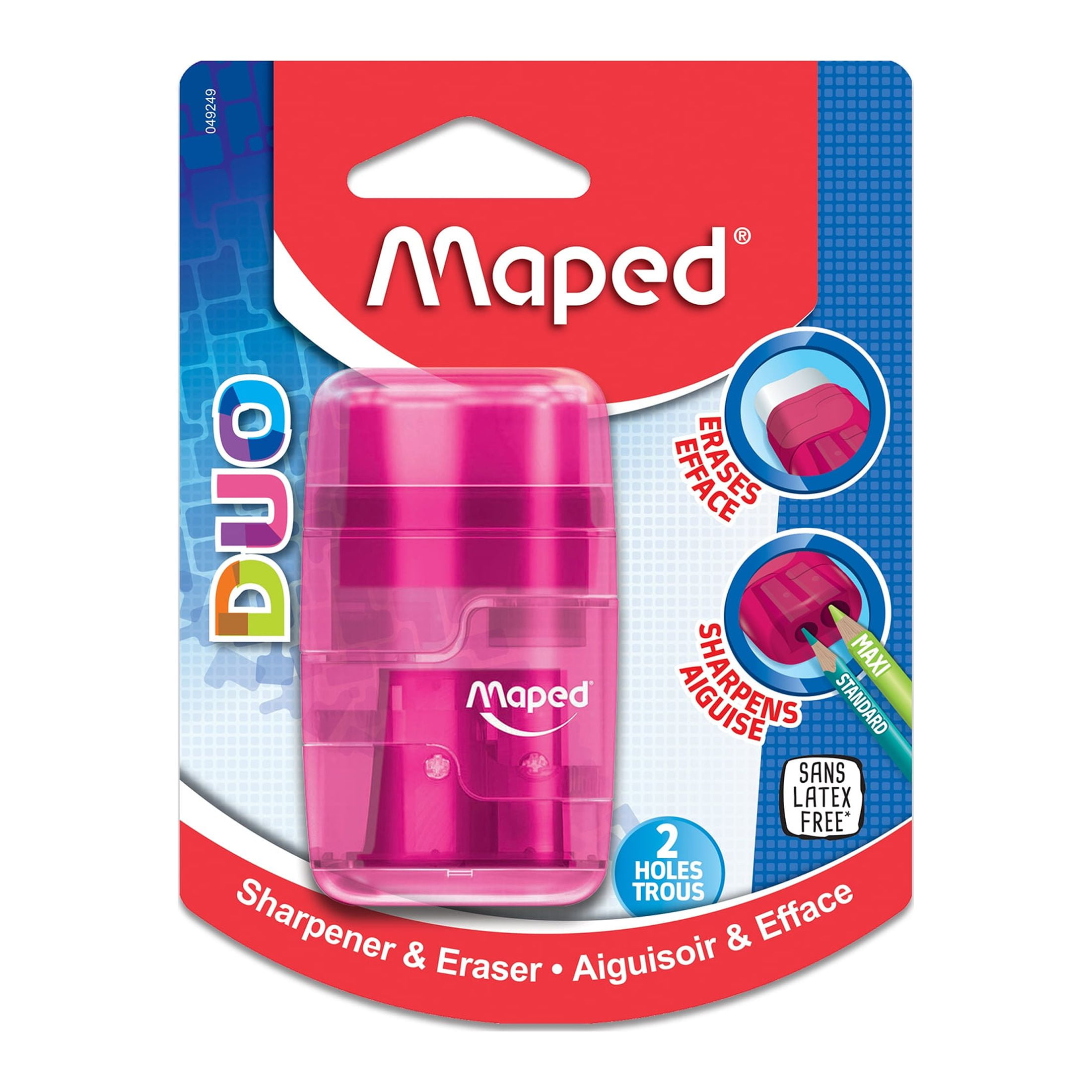 Maped Connect DUO 2-Hole Canister Pencil Sharpener & Eraser Combo