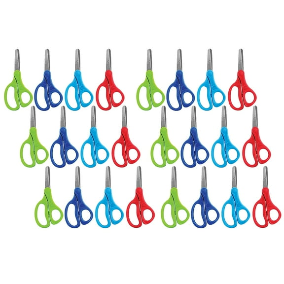 Maped Essentials Kids Scissors 5", Blunt, Assorted Colors, Pack of 24