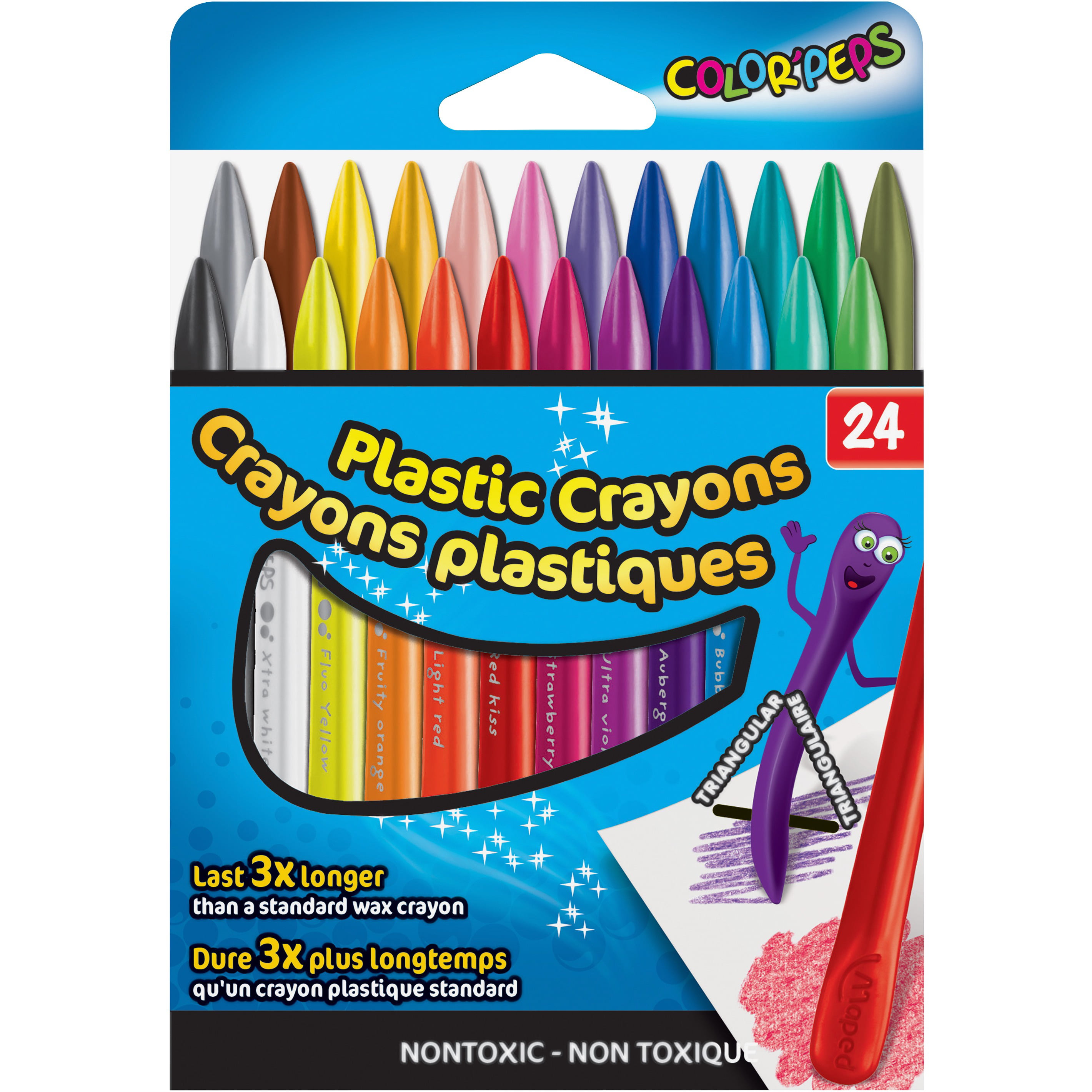 Maped Color'peps My First Plasticlean Plastic Crayons, 6 Per Pack, 3 Packs  : Target