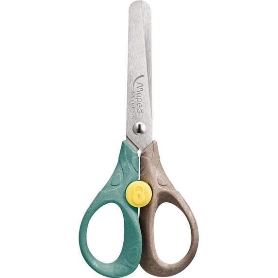 Maped 13cm Security Scissors with Blade Lock & Ergonomic 3D Rings for Ages 4+