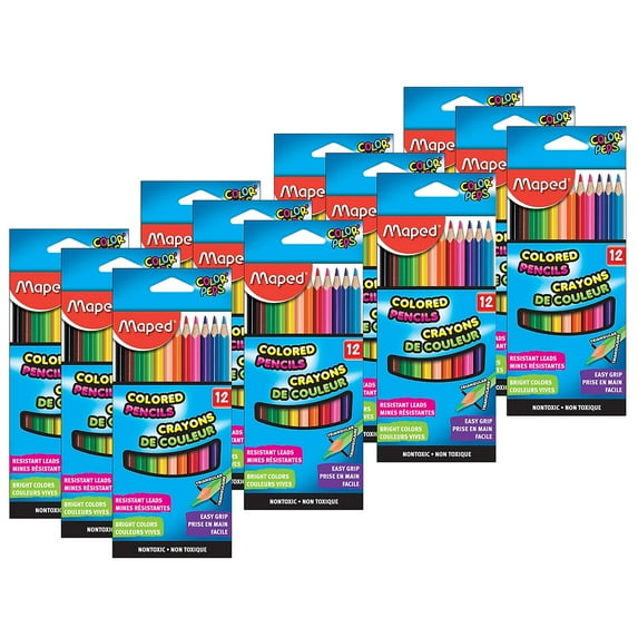 Maped Triangular Colored Pencils (144 Count)