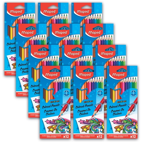 Maped Triangular Colored Pencils (144 Count)