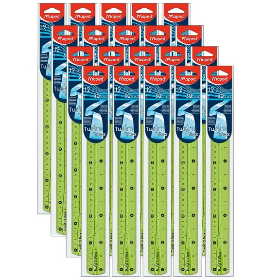Maped Twist'n Flex Ruler, 12" / 30cm, Pack of 20