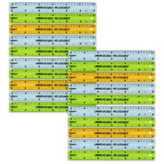 Maped Unbreakable Ruler 12" / 30cm, Pack of 20