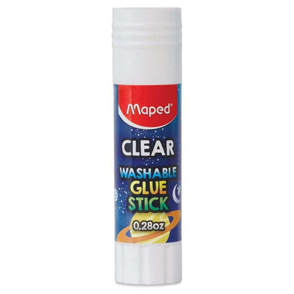 Maped Washable Glue Stick - Clear, 0.28 oz
