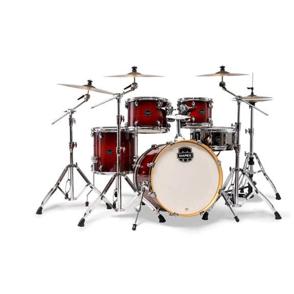 Mapex AR504SV Armory Fusion Shell Pack, 20" Bass Drum, Red Onyx Burst