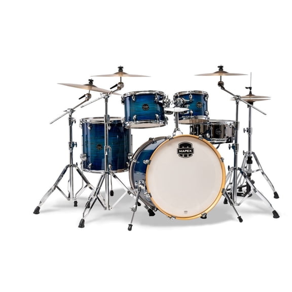 Mapex AR529SV Armory Rock Shell Pack, 22" Bass Drum, Blue Wave Burst