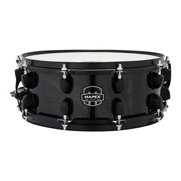 Mapex Drums MPX 14 x 5.5-inches Maple/Poplar Hybrid Shell Snare Drum (Transparent Midnight Black)