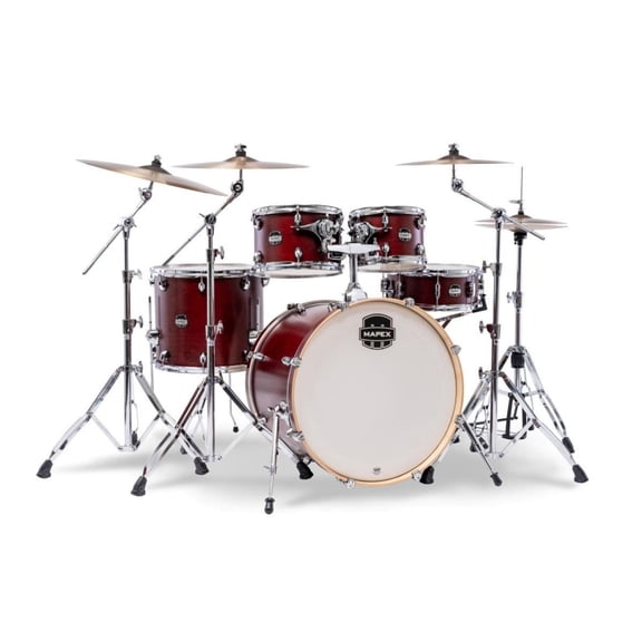 Mapex Mars Maple 5-Piece Rock Shell Kit, Merlot Satin