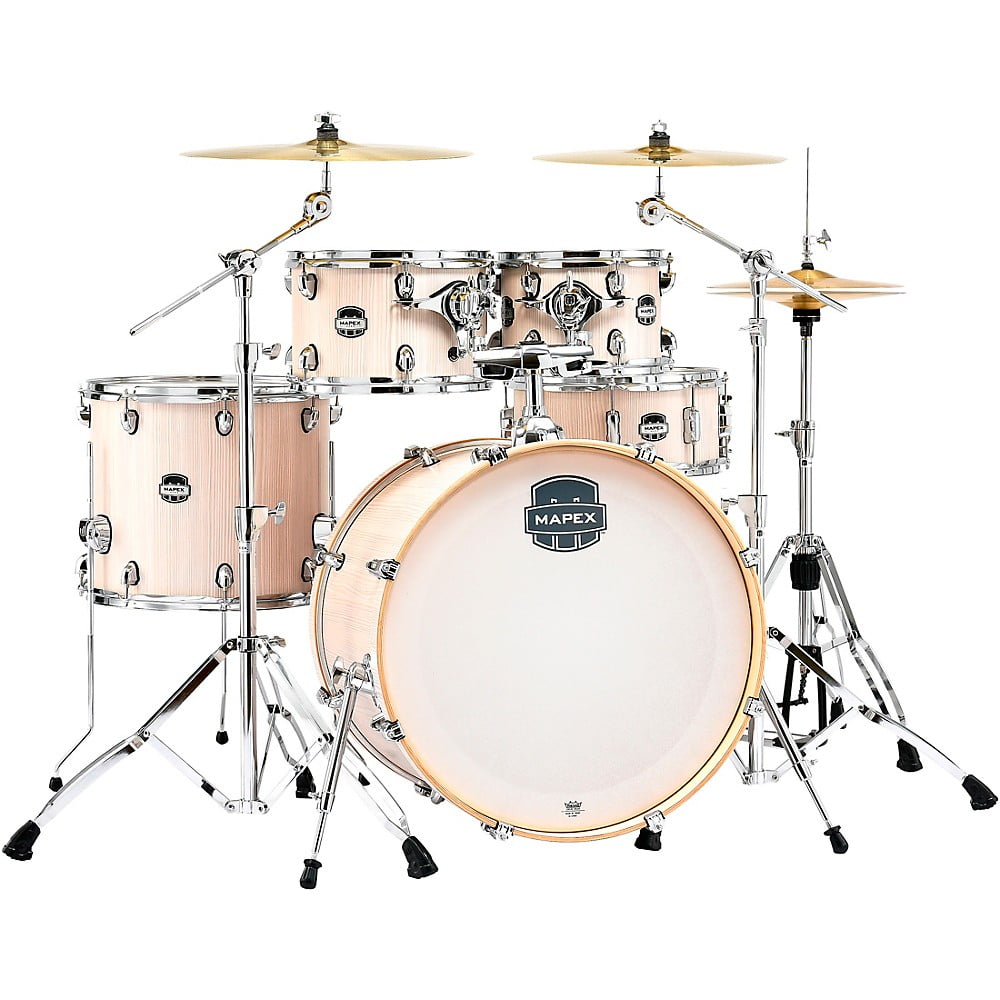 Mapex Mars Series 5-Piece Rock Shell Pack With 22" Bass Drum Bonewood Chrome