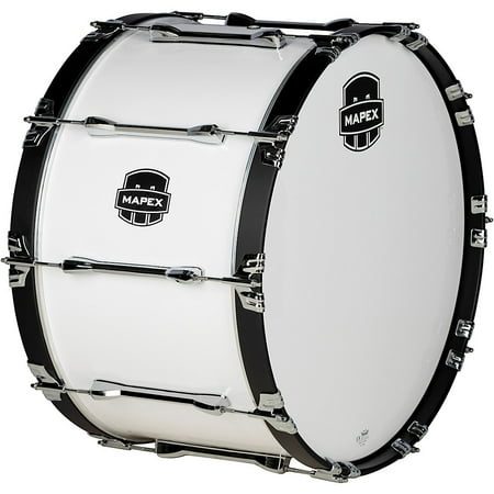 Mapex Qualifier Series Marching Bass Drum 24 in. Gloss White