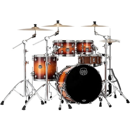 Mapex Saturn Evolution Fusion Maple 4-Piece Shell Pack With 20" Bass Drum Exotic Sunburst