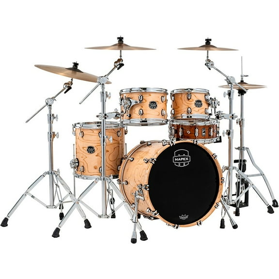 Mapex Saturn VI Fusion 4-Piece Shell Pack with 20" Bass Drum Exotic Natural Burl
