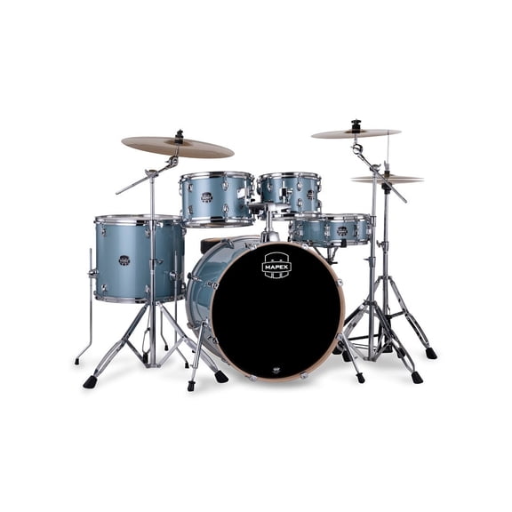 Mapex VE5295FTC Venus Rock Shell Pack, 22" Bass Drum, Aqua Blue Sparkle
